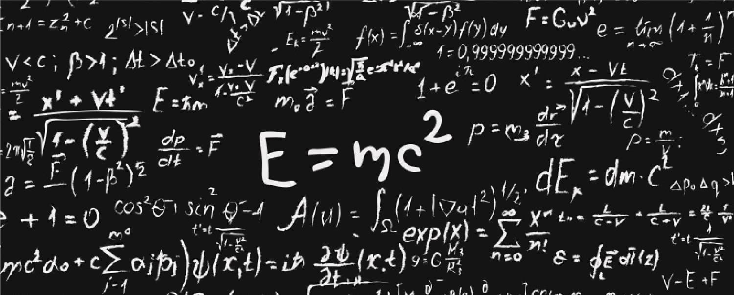 計算式が大量に描かれたイラスト