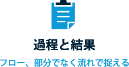 過程と結果 フロー、部分でなく流れで捉える